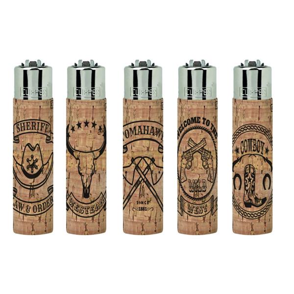 40 Clipper Large Pop Cover Natural Cork Lighters